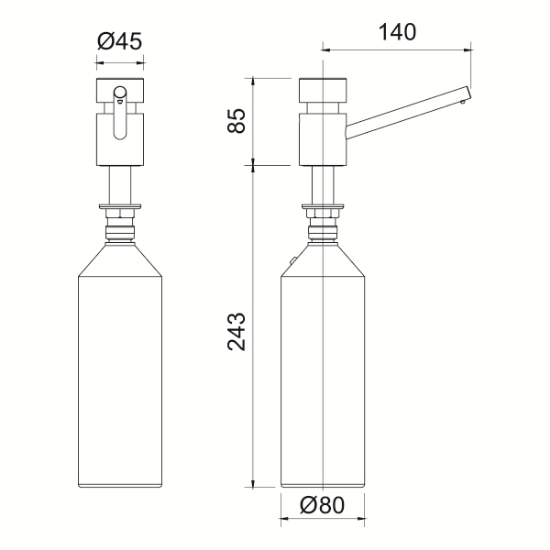 Franke B2B. SD80 SOAP DISPENSER