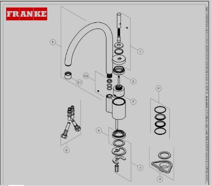 Picture of Billy Tap Seals Inserts For Spout RSA228/84-F
