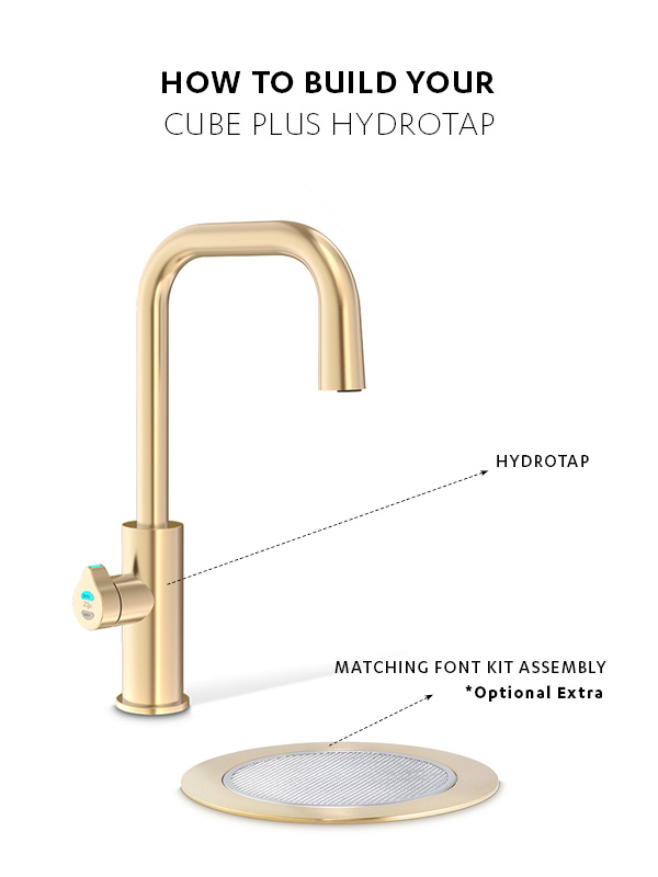 Picture of ZIP Hydrotap G5 Cube Plus BCS Residential Brushed Gold